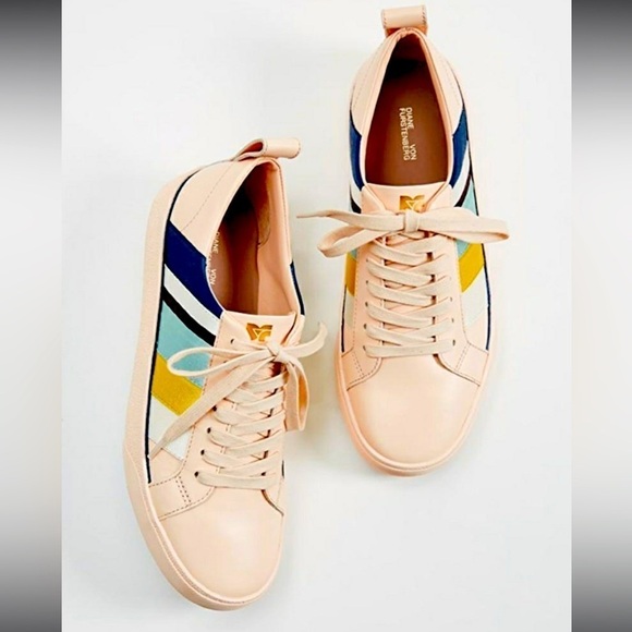 Diane von Furstenberg DVF Tess Leather Sneaker Trainer, EU38/US 8 - Picture 1 of 15
